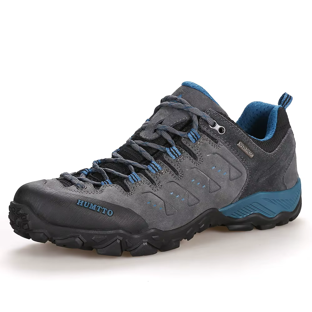 HUMTTO hommes chaussures de randonnée en plein air montagnes Trekking chaussures en cuir respirant à