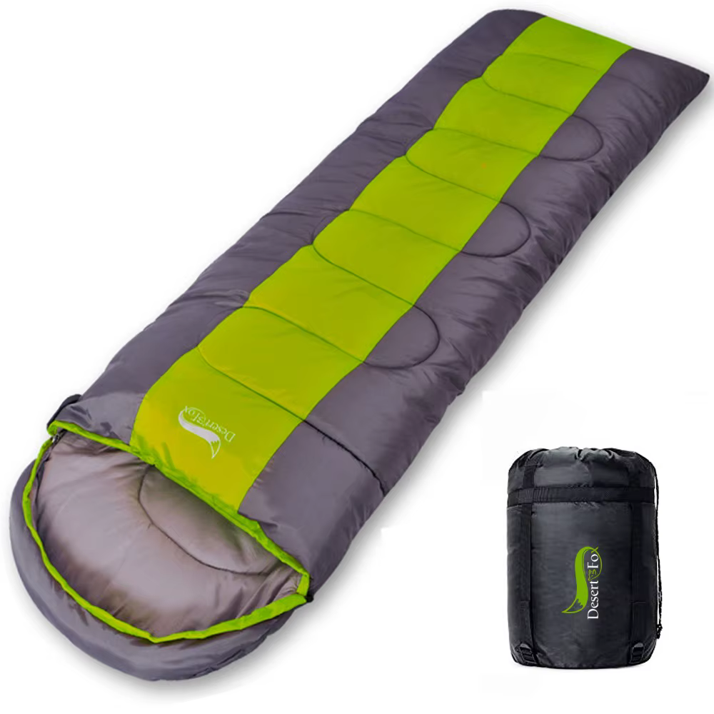 Desert & Fox Camping Sac de couchage léger 4 saisons enveloppe chaude et froide sac de couchage de r