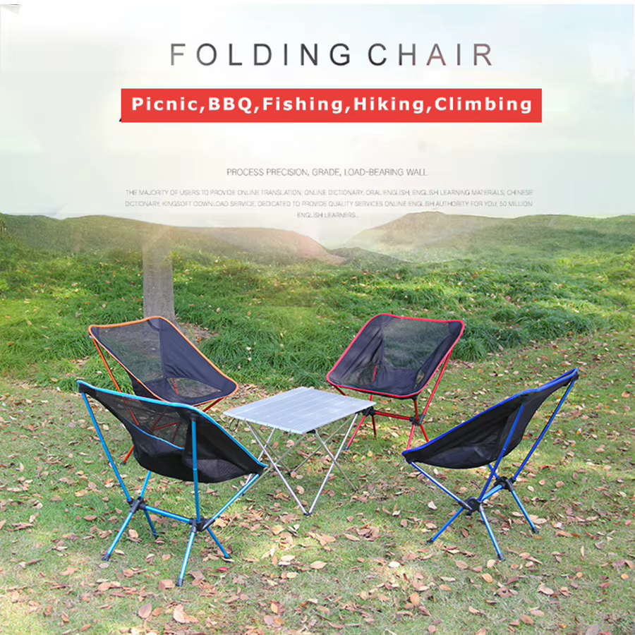 Chaises pliantes compactes et légères, chaise de camping, sac à dos, portable, extérieur, plage, pêc