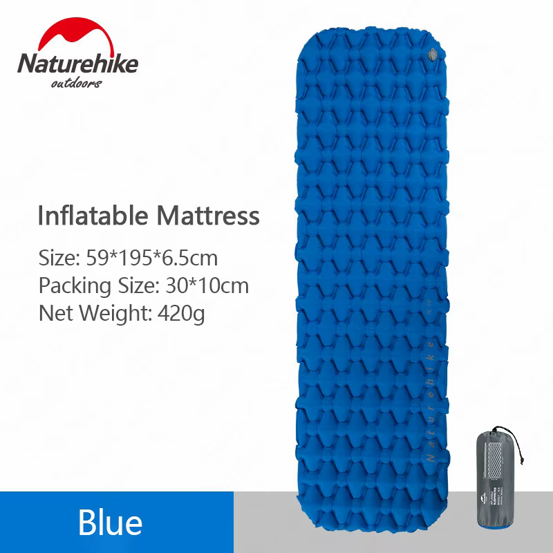 Authentique Naturehike sac à dos coussin de couchage gonflable Camping tapis matelas Durable isolé t