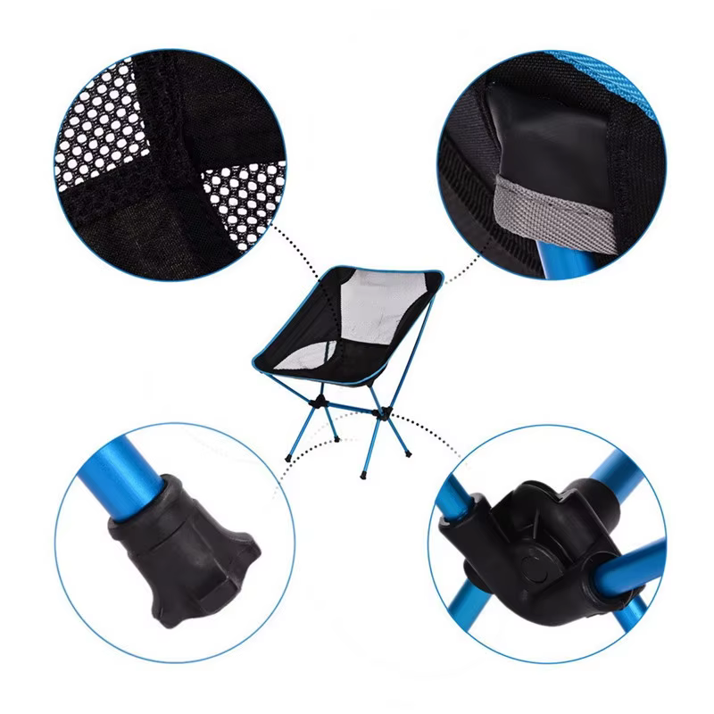 Chaises pliantes compactes et légères, chaise de camping, sac à dos, portable, extérieur, plage, pêc