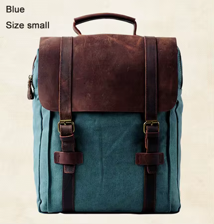 Mode homme sac à dos en cuir militaire toile sac à dos hommes sac à dos femmes école sac à dos sac d