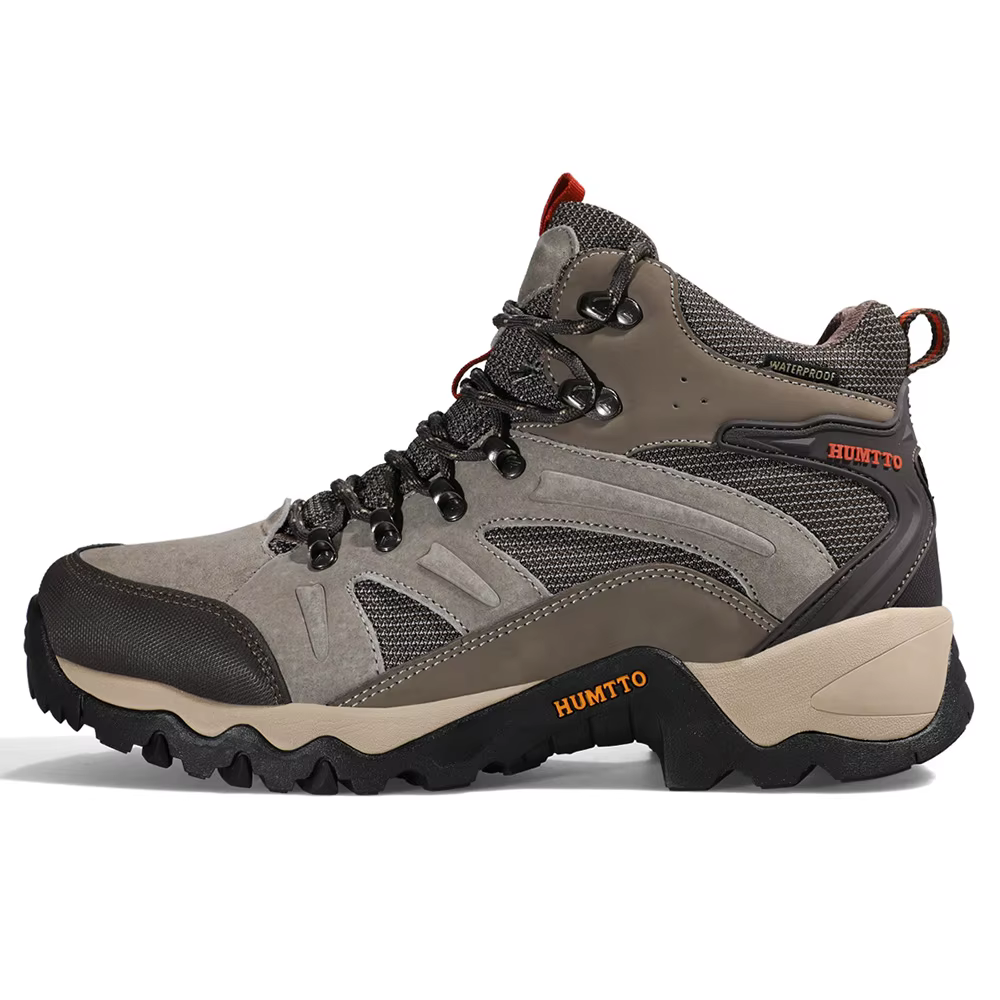 HUMTTO – baskets de randonnée en cuir pour hommes, chaussures de Sport d'extérieur, bottes tactiques