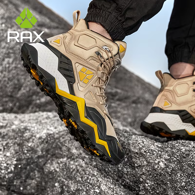 Rax-Chaussures de Randonnée Imperméables pour Homme, Bottes d'Escalade en Plein Air, de Camping, de