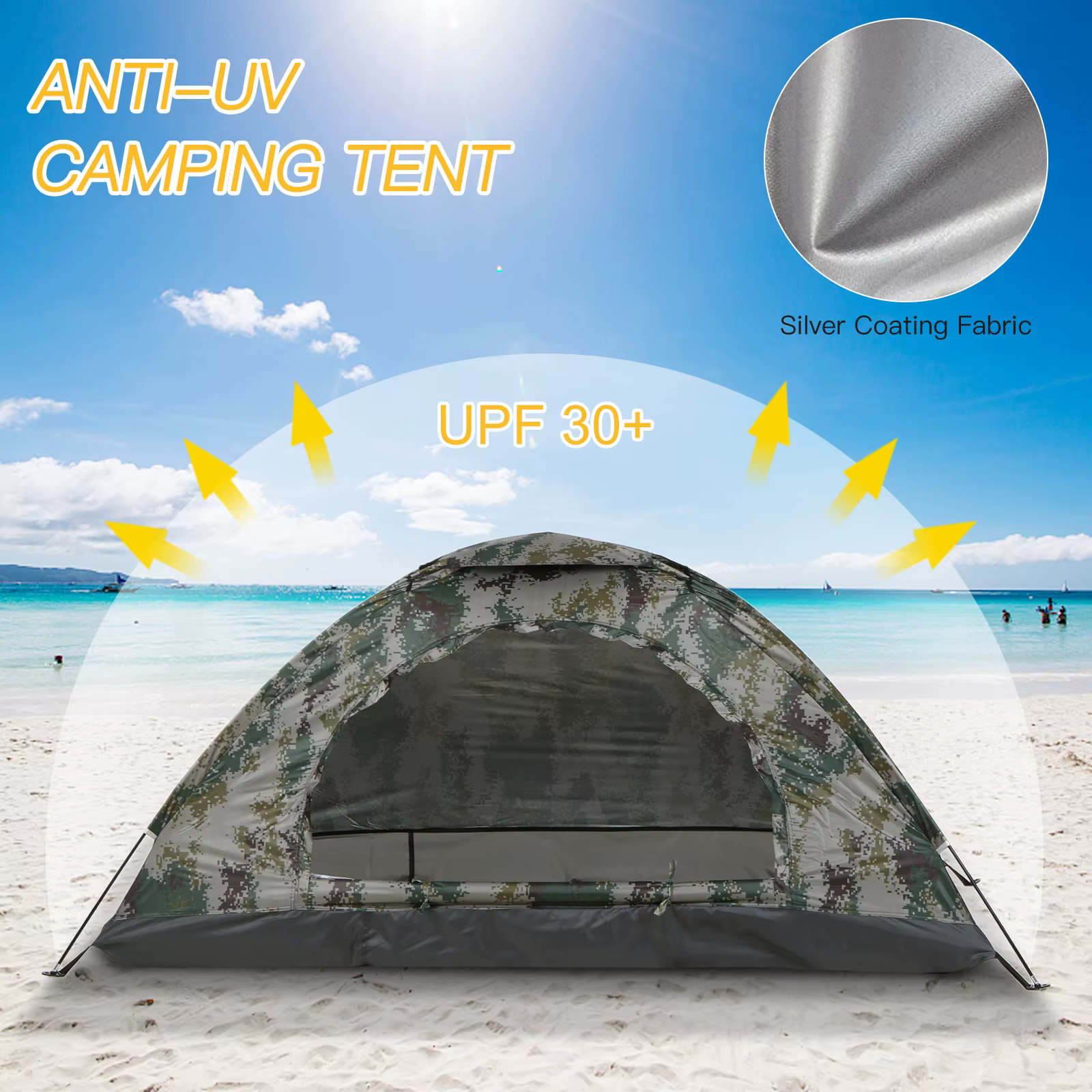 Tomshoo – tente de Camping ultralégère pour 1/2 personnes, monocouche, Portable, randonnée, revêteme