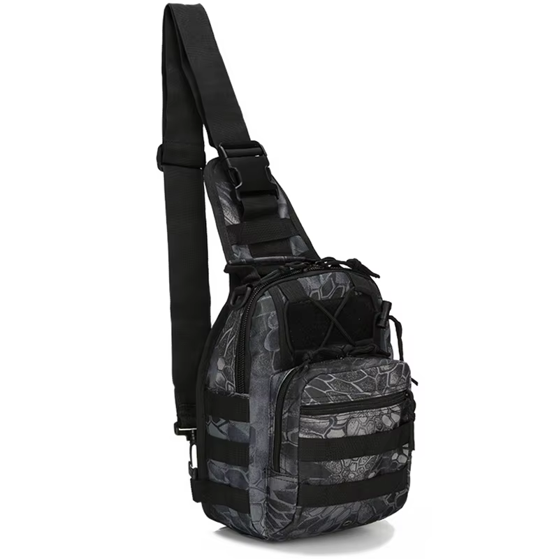 Sac à bandoulière tactique Oxford étanche 800D, petit sac de poitrine, sac à dos de sport de plein a