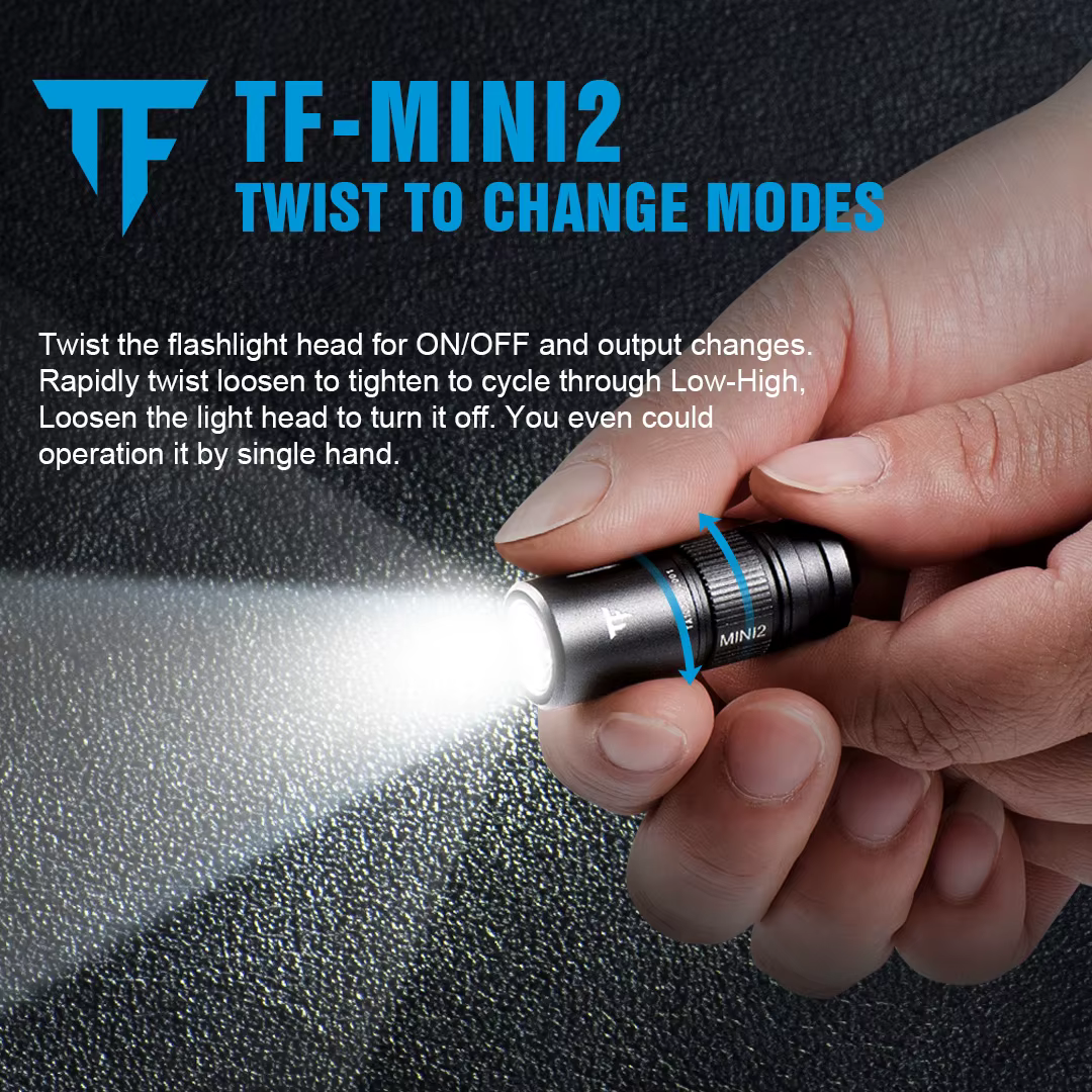 Trustfire Mini2 Mini lampe de poche LED rechargeable 220 Lumen EDC porte-clés USB Mini torche 2 Mode