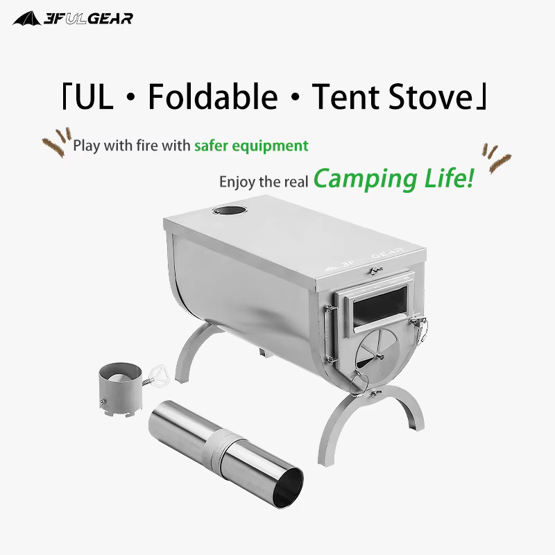 3F UL GEAR – poêle à bois ultraléger en alliage de titane et acier inoxydable 304, polyvalent, Campi
