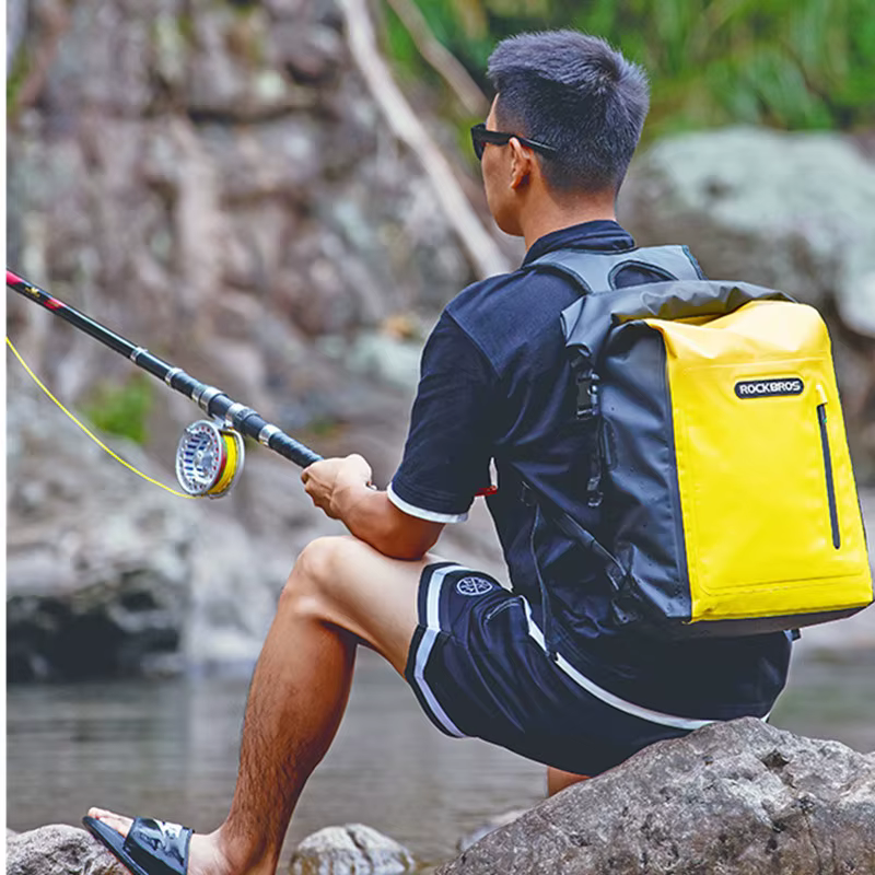 ROCKBROS-Sac de plage étanche pour homme et femme, sacoche de vélo, de natation, en PVC, de voyage, 