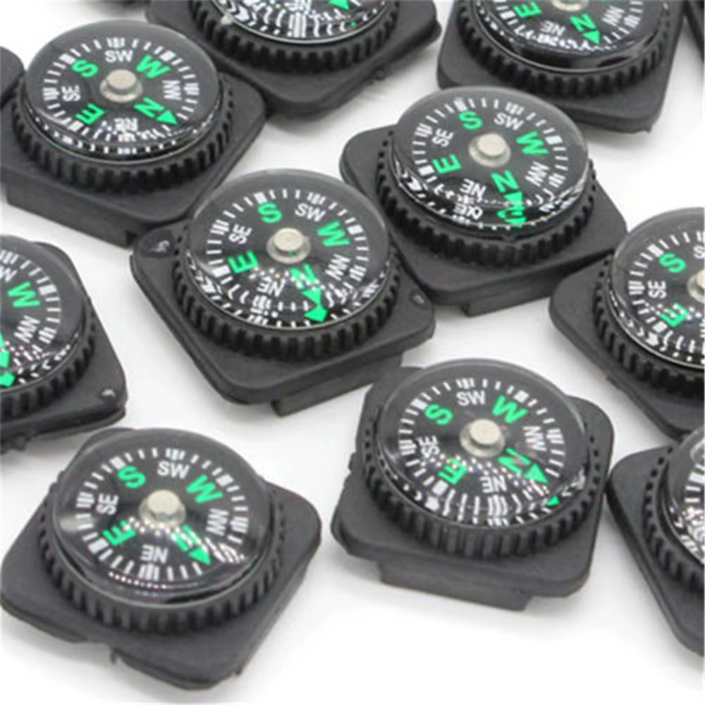 Bracelet coulissant avec boussole de 20mm, 2 pièces, pour montre-bracelet de survie paracorde