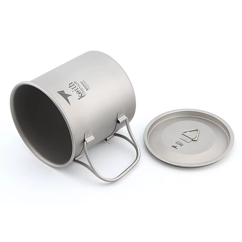 Keith – tasse en titane, tasses d'eau, tasses de Camping, tasse de voyage ultralégère avec poignée p