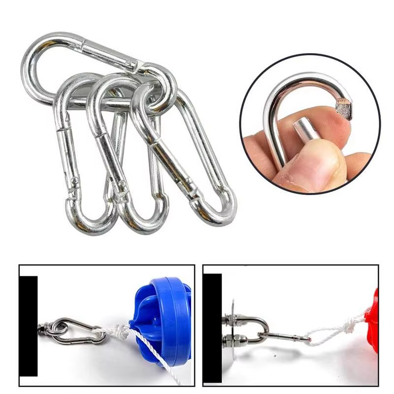 1/10 pièces Mini mousqueton à ressort en alliage mousqueton mousqueton porte-clés EDC survie outils 