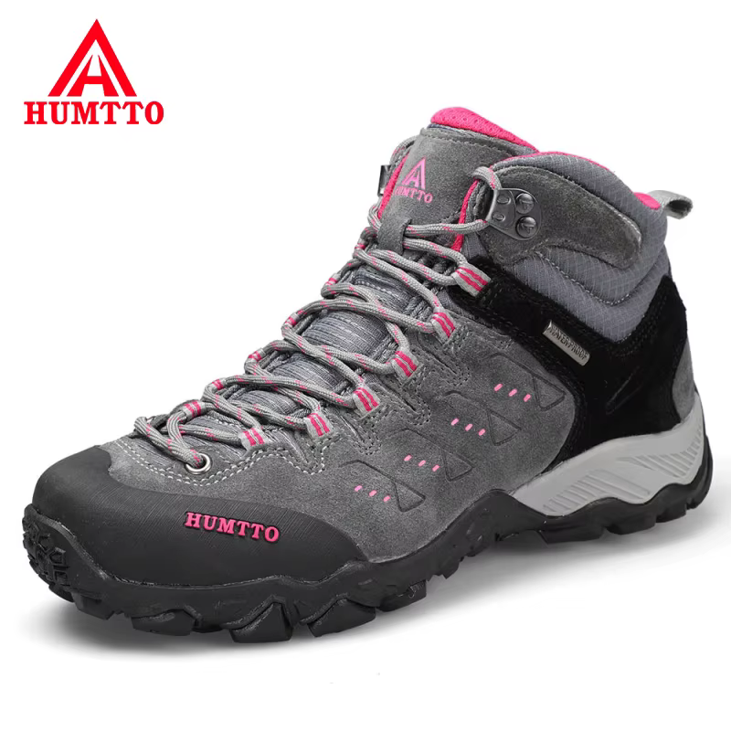 HUMTTO – chaussures de randonnée en cuir pour femmes, baskets imperméables pour Camping en plein air
