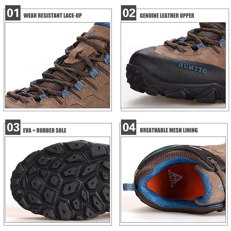 Humtto chaussures de randonnée en plein air antidérapantes respirant escalade hommes baskets Trekkin