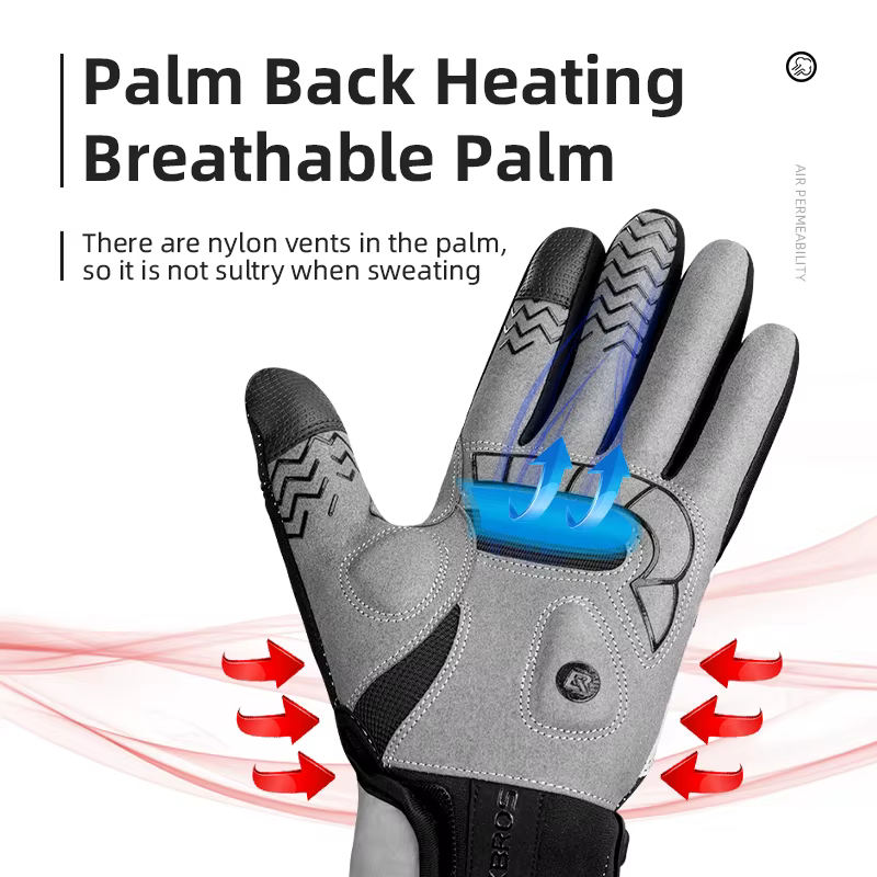 ROCKBROS gant d'hiver chauffant gants de cyclisme USB gants de Ski électriques rechargeables écran t
