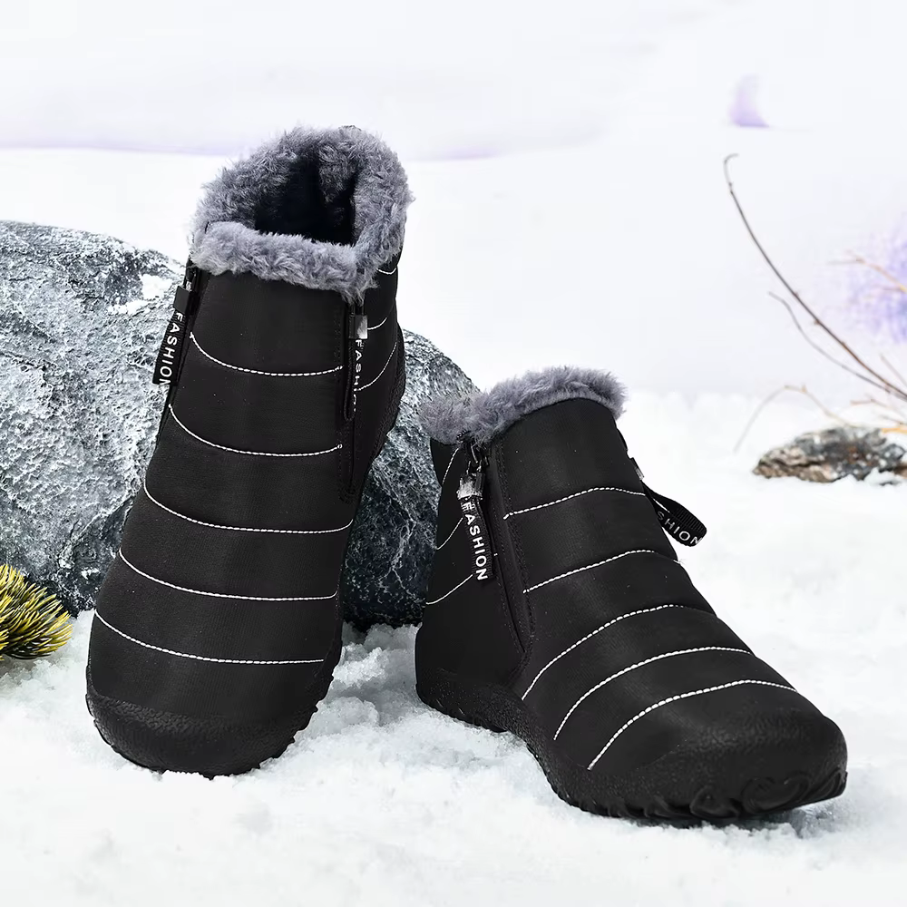 Bottes de neige chaussures d'hiver pour hommes chaussures plates pour hommes adultes imperméables an