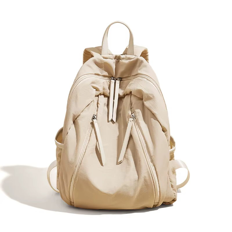 FOXER-Sac à dos en tissu de coton imperméable pour femme, sac à dos solide simple pour document, sac