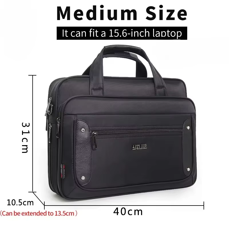 Sac à Main en Toile de Grande Capacité pour Homme, Sacoche d'Affaires, pour Ordinateur Portable, 14,