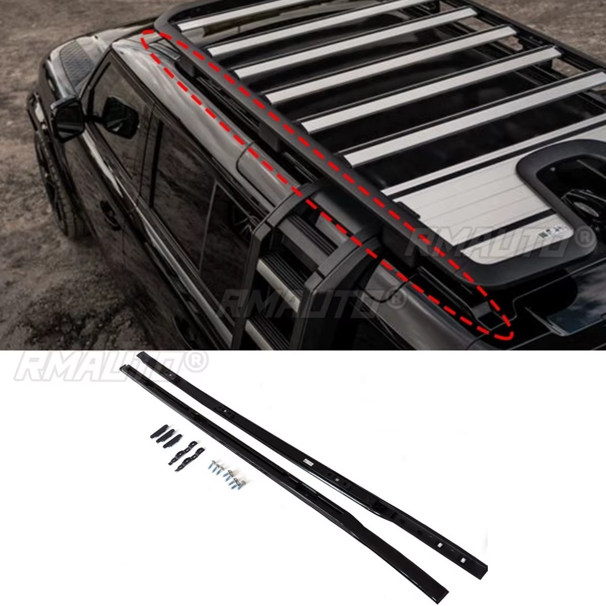 Kit de barres de toit pour voiture, panier de toit supérieur, porte-bagages, Kit de carrosserie pour