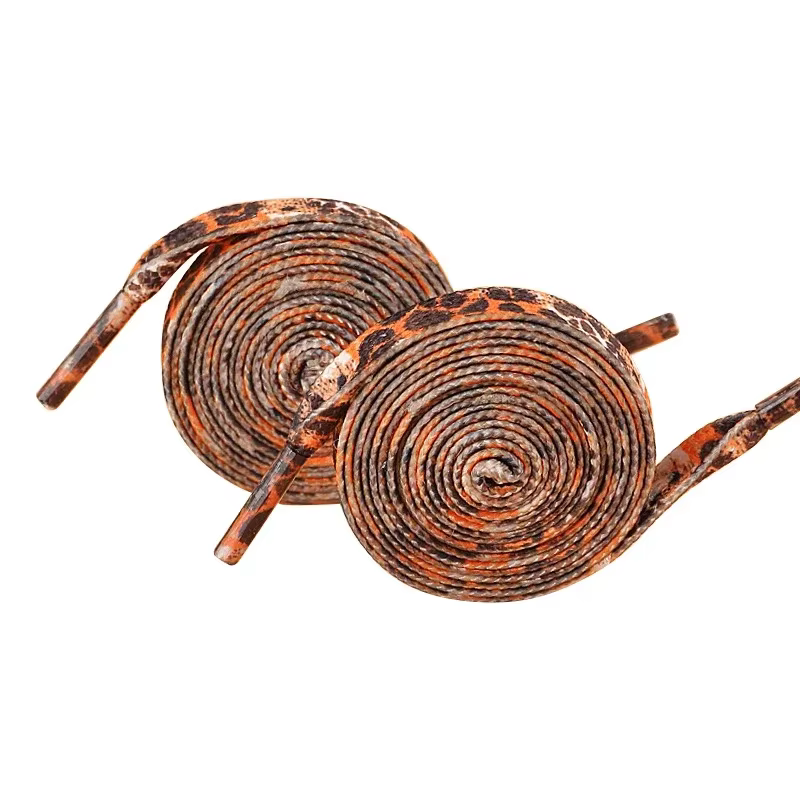 1 paire classique léopard Patten imprimé lacet créatif unisexe baskets toile chaussure dentelle lace
