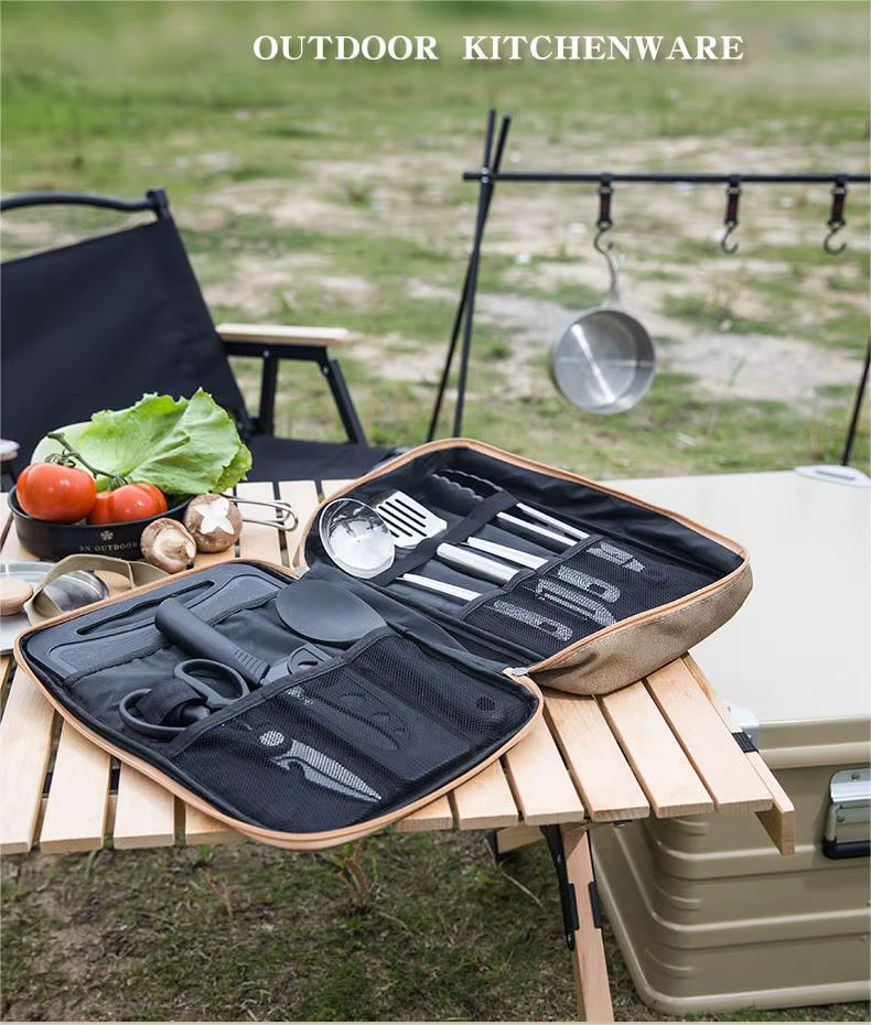 Ustensiles de cuisine de Camping en plein air, ensemble de 8 pièces livré avec un ensemble complet d