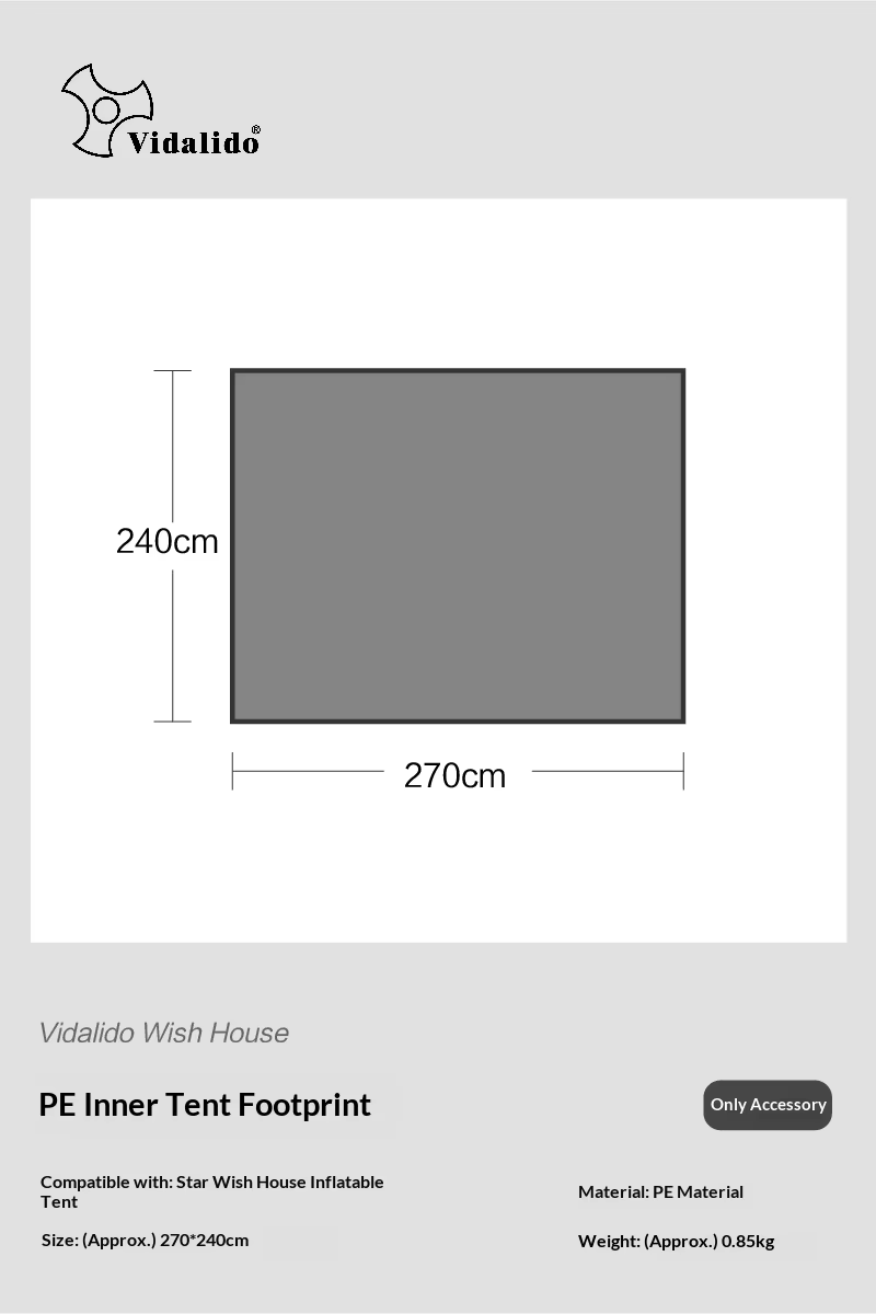 Vidalido grande tente d'air gonflable de Camping 3-4 personnes tente étanche tente de Camping 2-en-1