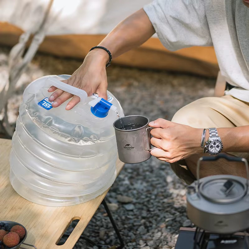 Naturehike Seau pliable pour le camping en plein air, seau pliable, bouteille d'eau pliable, sac d'e