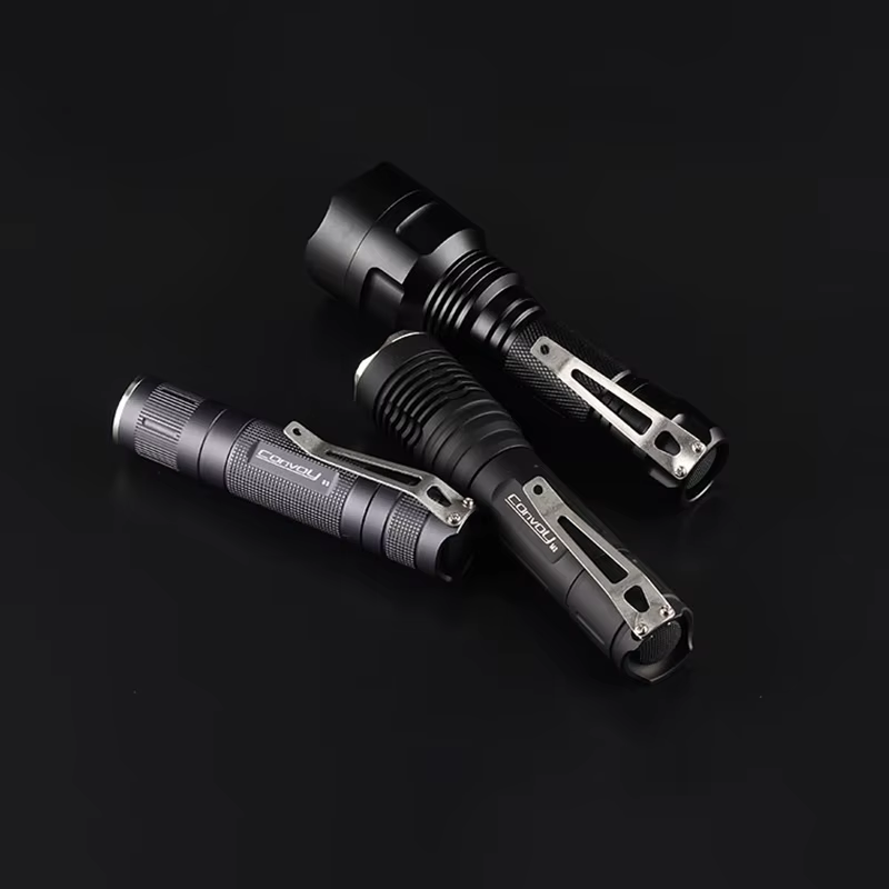 Lampe torche Led en acier inoxydable, Clip de taille pour C8 M2 S3 S2 + T3