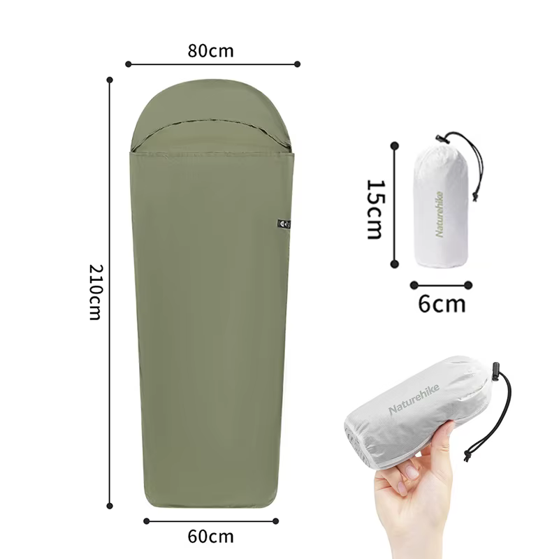 Natureifa-Sac de couchage ultraléger, doublure simple, camping en plein air, randonnée, hôtel, voyag