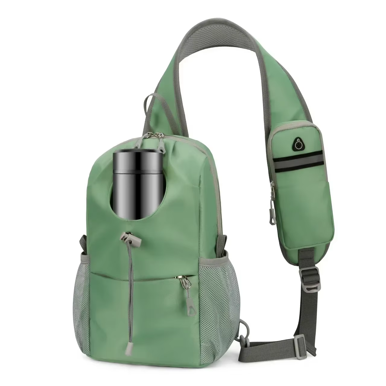 Sac de poitrine de sport et de loisirs à la mode, matériau en nylon imperméable, sac de rangement po