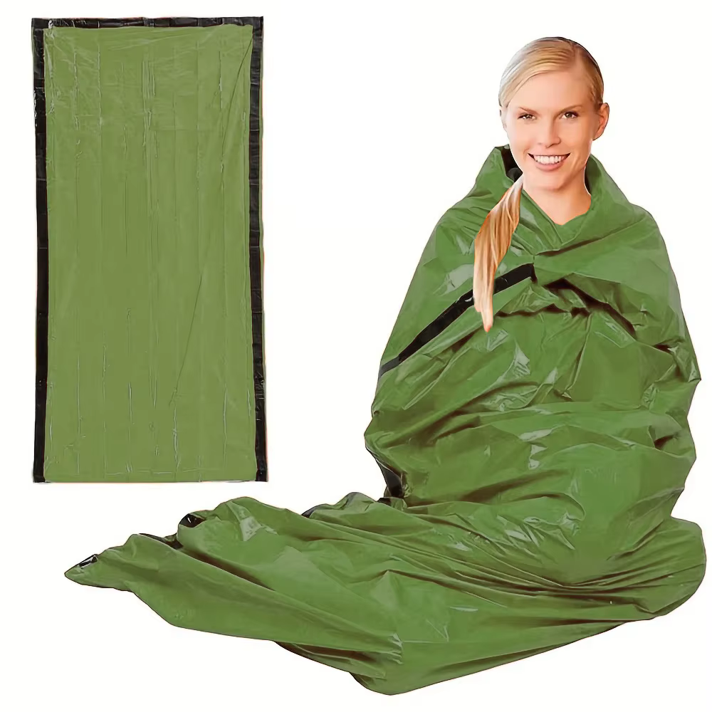 Sac de couchage de survie d'urgence Portable et étanche, équipement de Camping Edc en plein air, sac