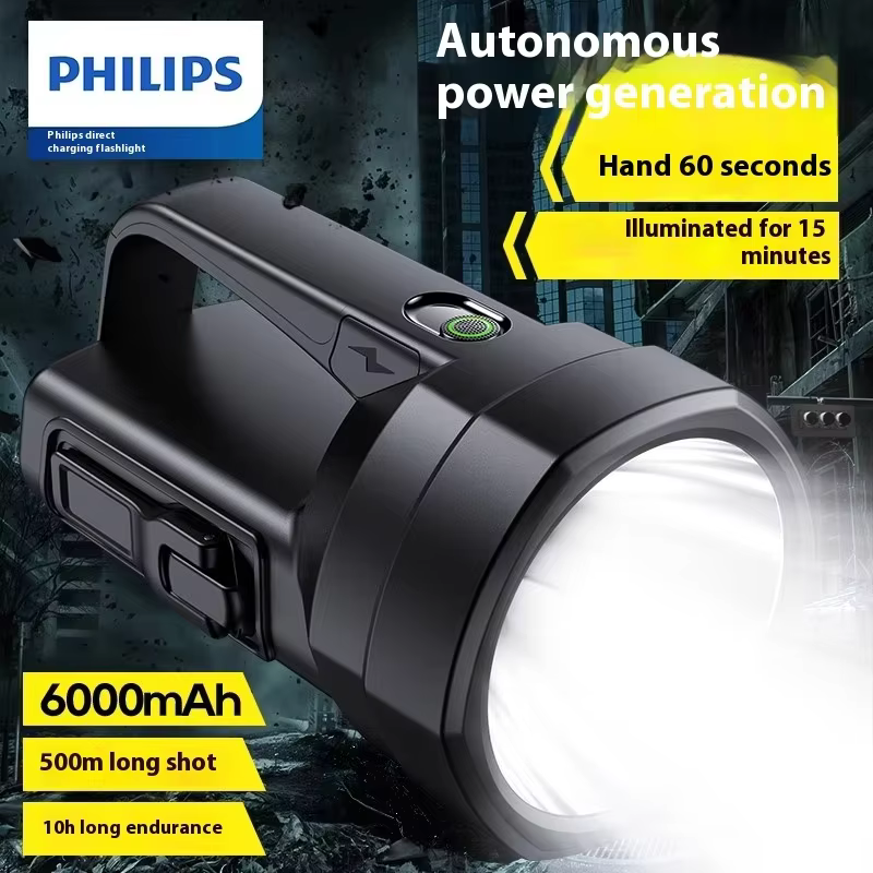Philips SFL3241 lampe de poche à manivelle Rechargeable portable survie lampe de poche à pression ra