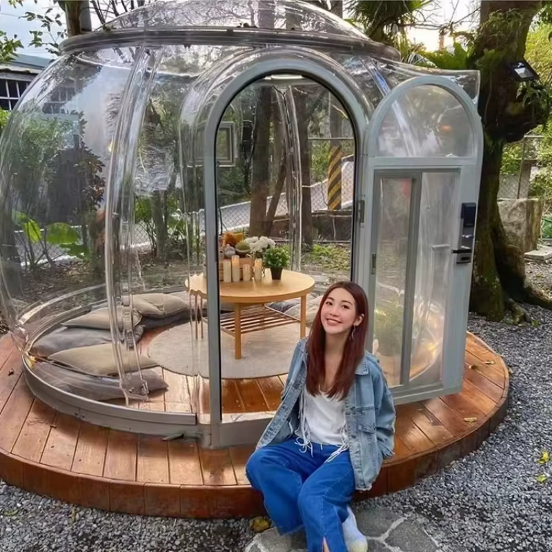 Tente transparente préfabriquée, dôme pour maison entière, hôtel de luxe