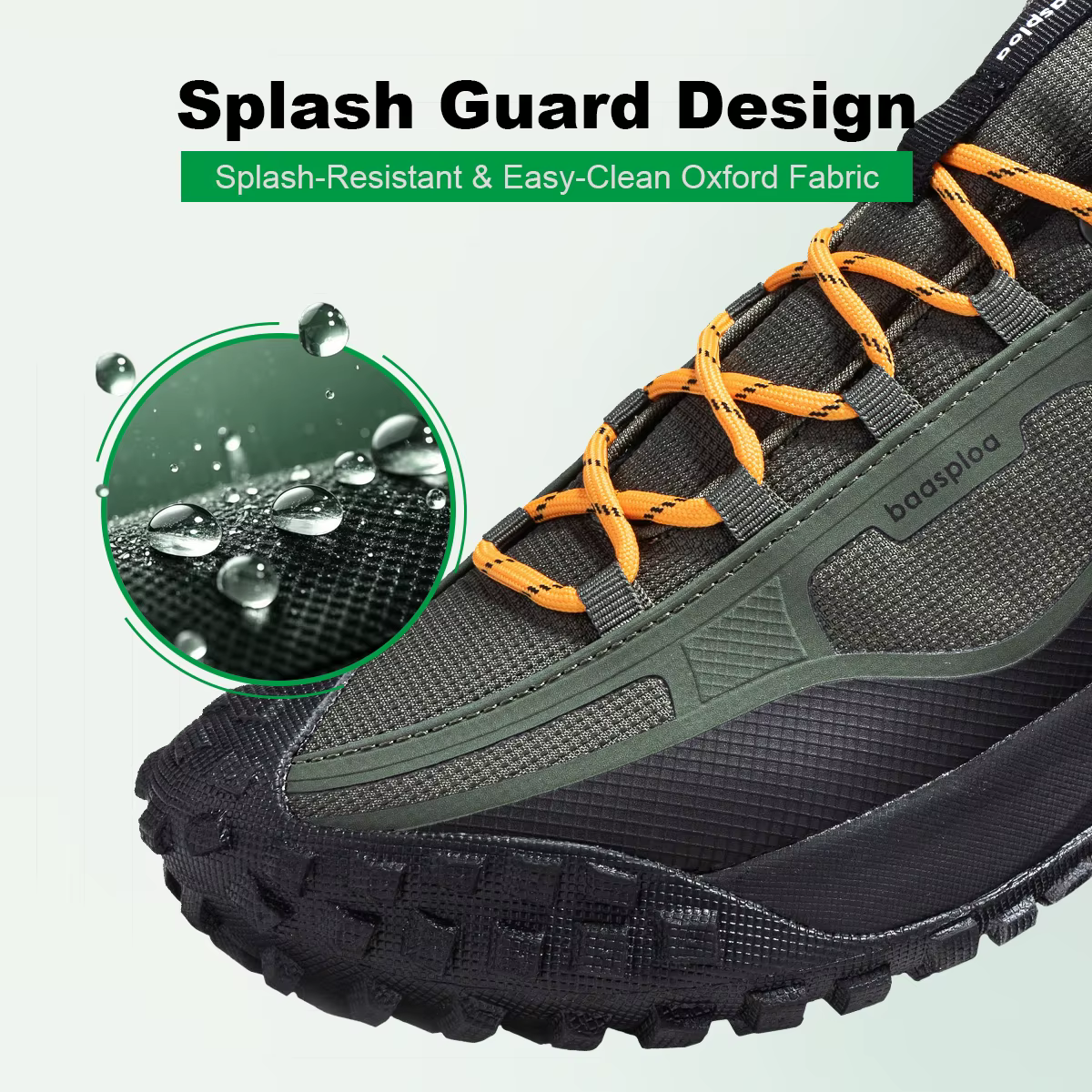 Baasploa hommes chaussures de randonnée en plein air imperméable Camping résistant antidérapant bask