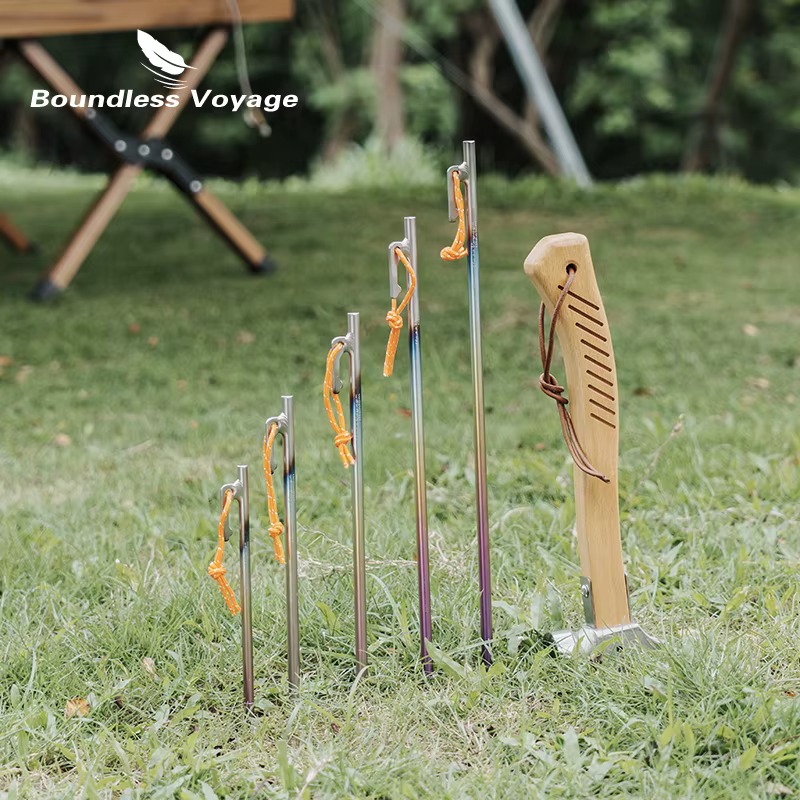 Boundless Voyage-Piquets de tente de camping en alliage de titane, piquets rapides, voyage en plein 