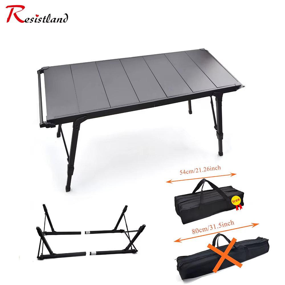 Nouvelle table de camping pliable et amovible IGT 2026 avec réchaud à gaz, table de barbecue portabl