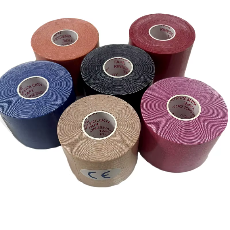 Bande de kinésiologie auto-adhésive en 6 rouleaux, strapping adhésif sport,bande élastique pour le S