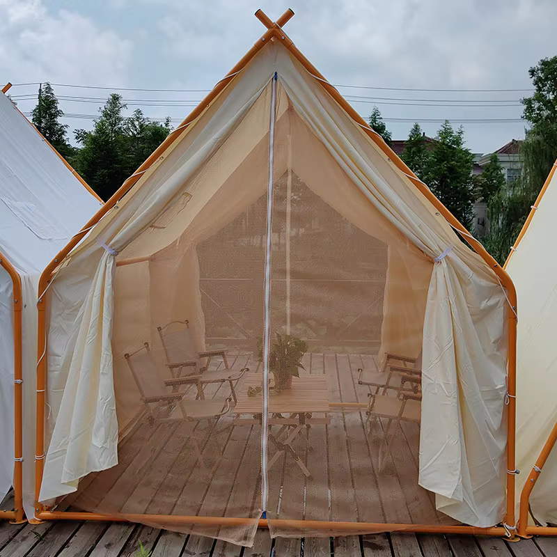 Tente de camping triangulaire Dengfeng imperméable et coupe-vent pour barbecue, camping en montagne,