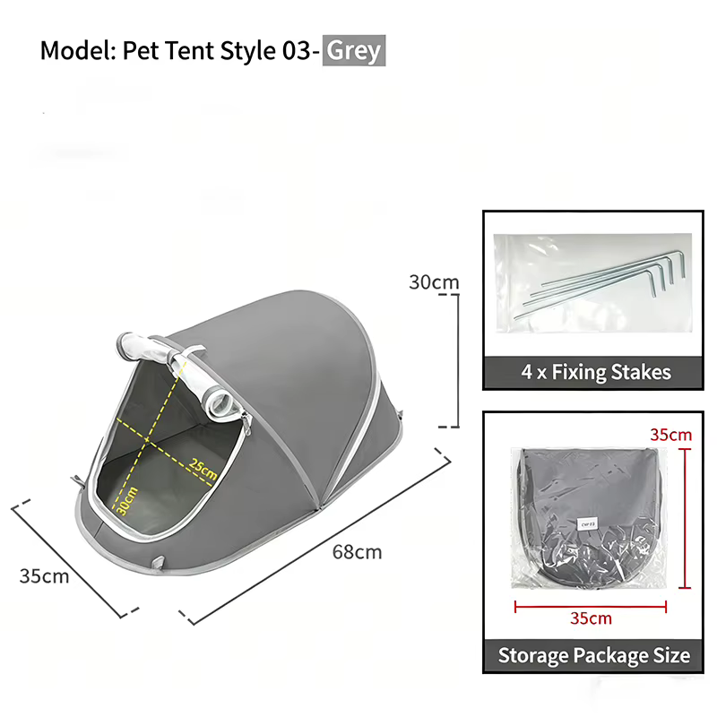 Tente portable pour chien, protection solaire extérieure, maison pour animaux respirante et imperméa