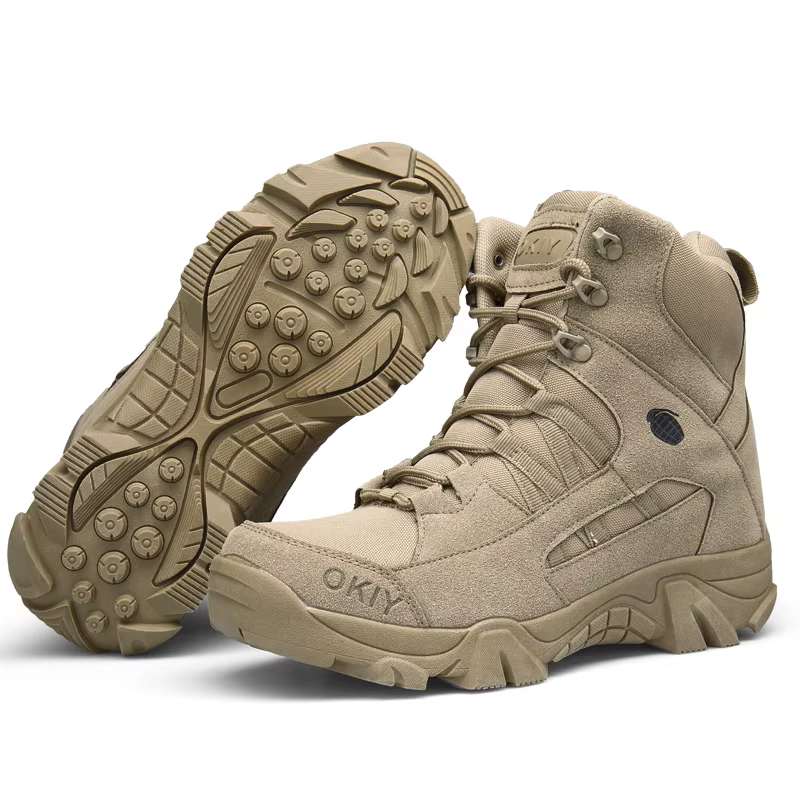 2025 mode hommes désert Combat bottes en plein air en cuir chaussures de randonnée hommes chasse tra