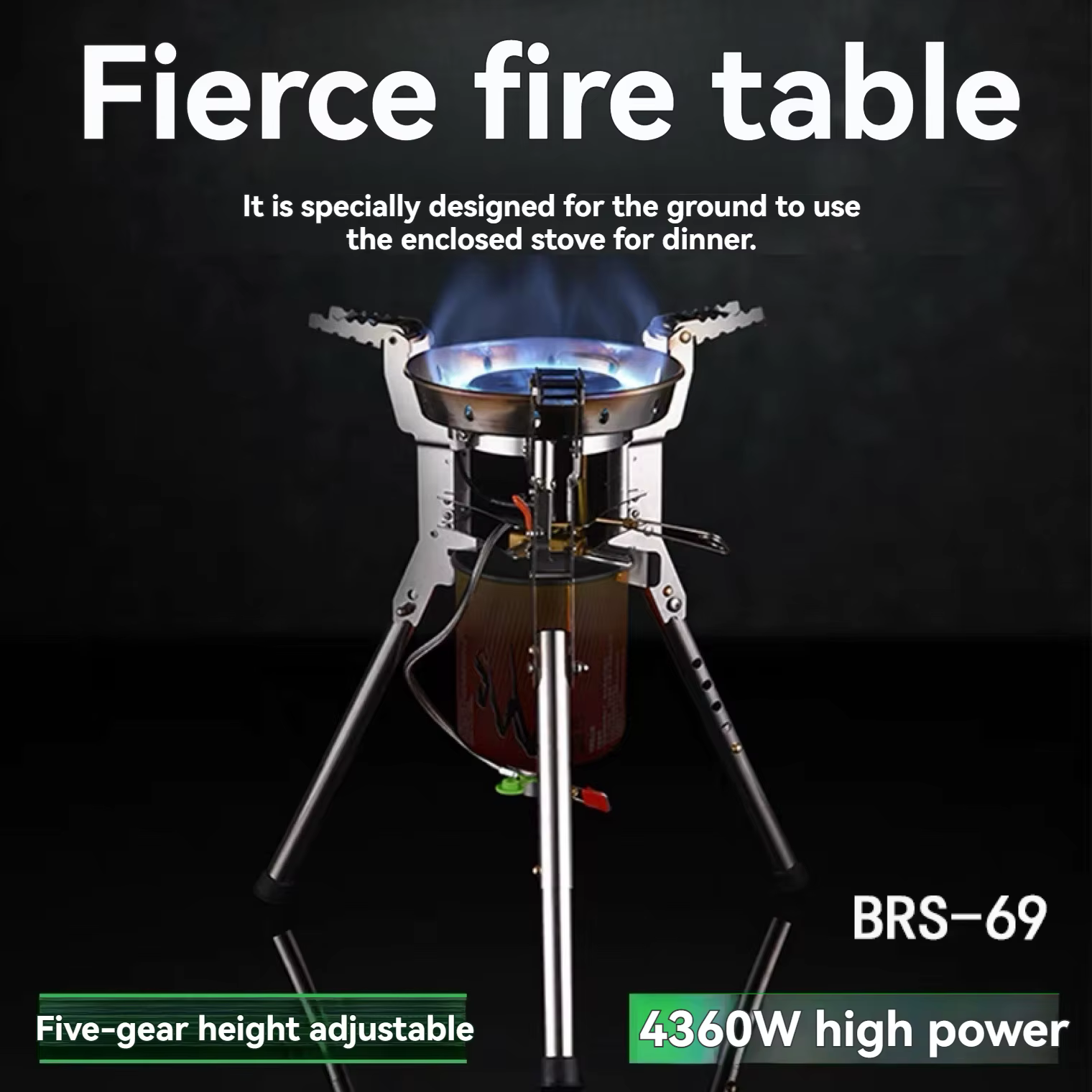 BRS cuisinière à gaz extérieure Bulin BRS-69A Camping pique-nique cuisinière à gaz 6800W équipe fête
