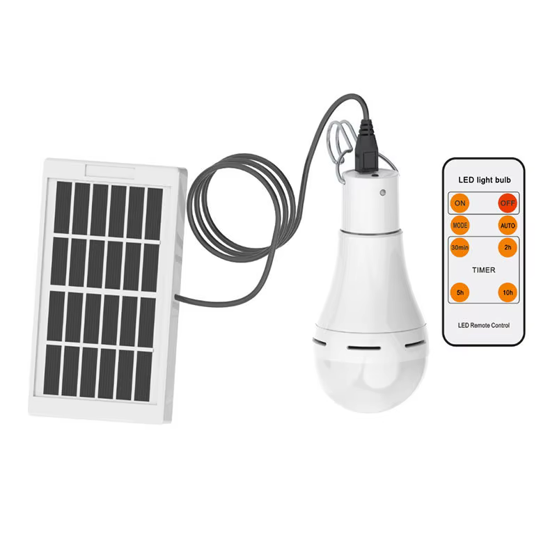 9/7W ampoule à énergie solaire lampe étanche lumière solaire pour télécommande extérieure USB lumièr