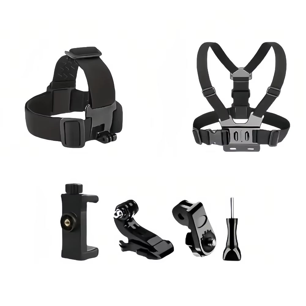 Ensemble d'accessoires pour GoPro Hero 13 12 11 10 9 noir, harnais de montage de poitrine/support de