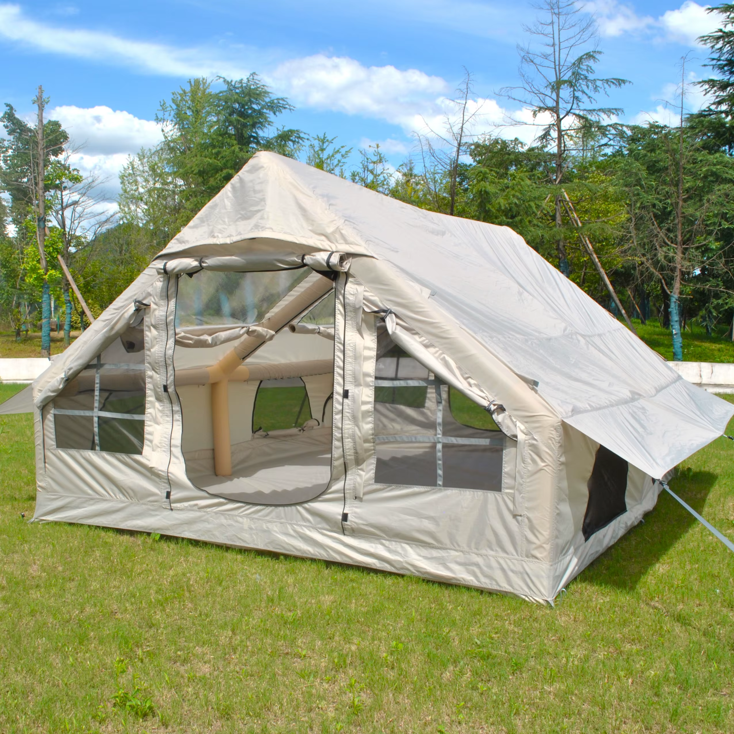 Tente de camping gonflable familiale pour l'extérieur, 12 mètres carrés, extra large, convient à 5-8