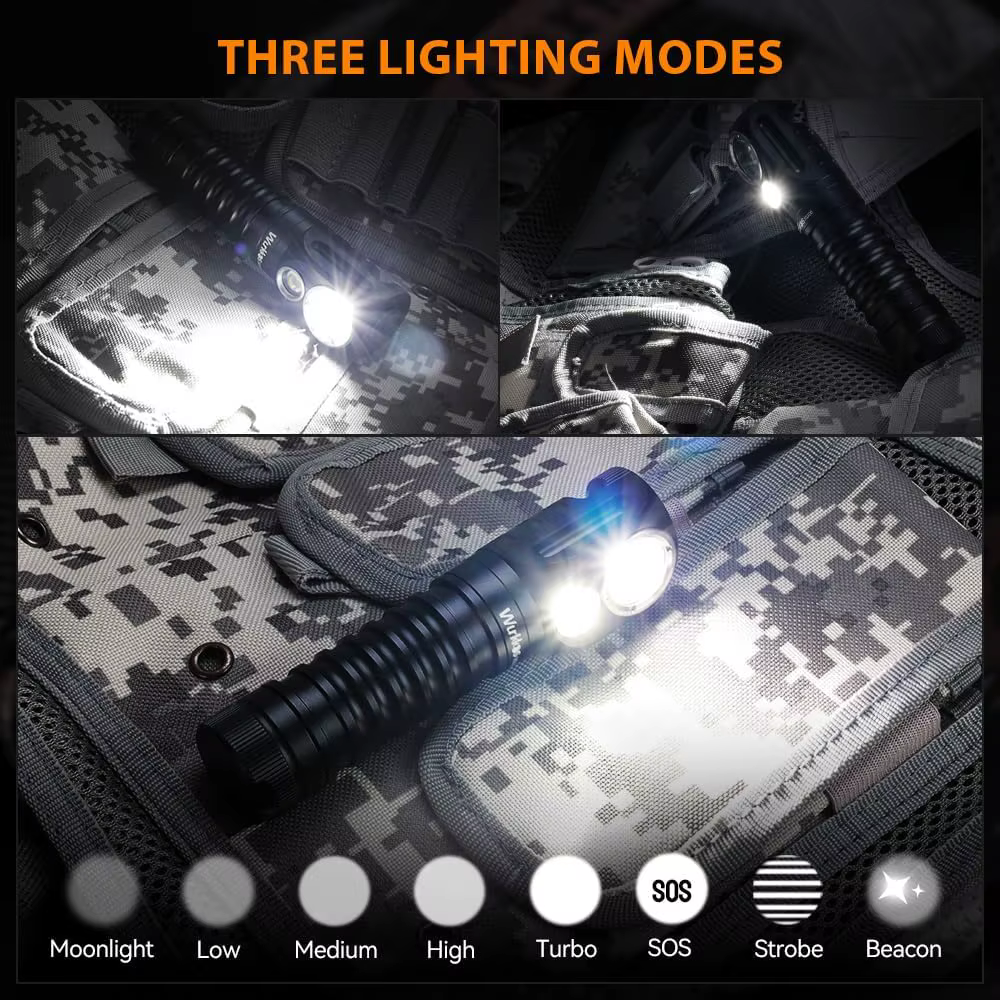 Wurkkos HD20 lampe frontale Rechargeable 2000LM torche magnétique IP68 projecteur 21700 EDC phare ba