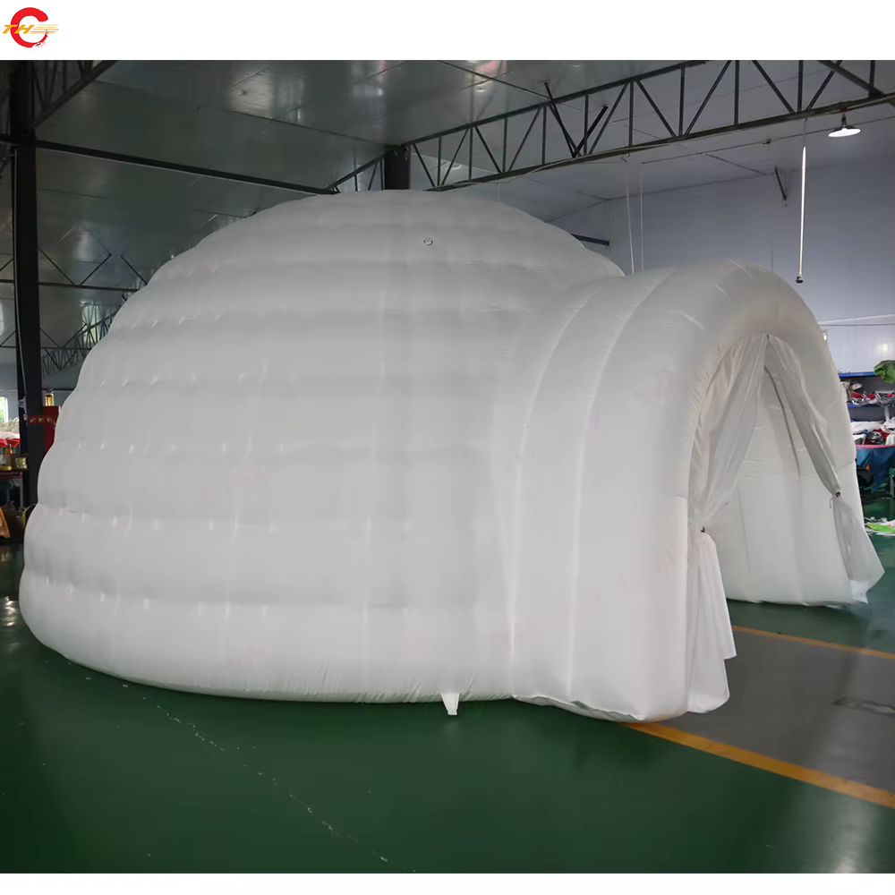 Tente Gonflable Extérieure de 10m de Diamètre, Gonflable Blanc Commercial, IApk o Breton