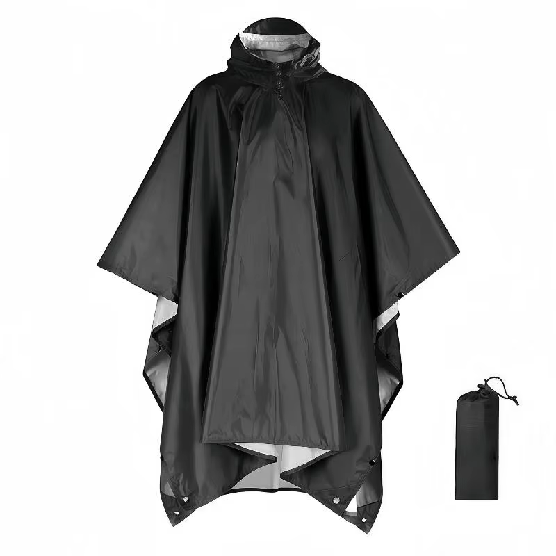 Manteau de pluie imperméable de voyage, Poncho imperméable à capuche, abri solaire pour Camping en p