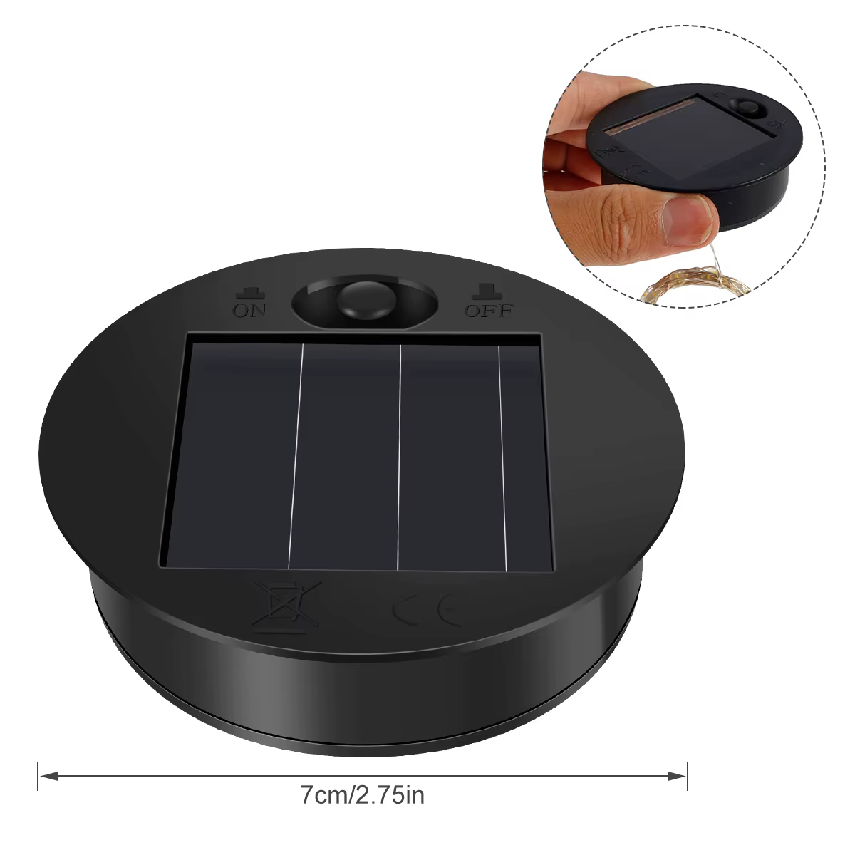 4/2pc lanterne solaire lumière remplacement haut LED panneau solaire lanterne couvercle lumières sol