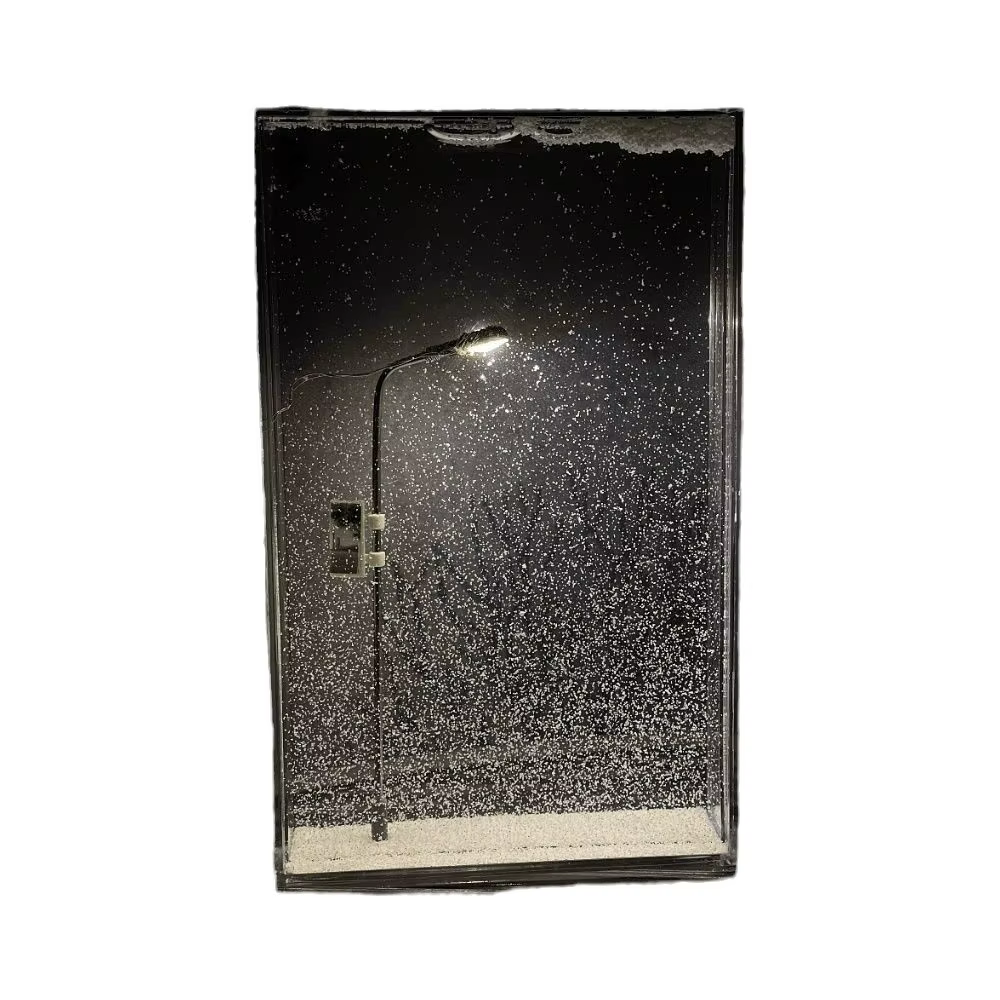 Scène de neige veilleuse bureau lumière artisanat de noël neige nuit lampe décor Arts et artisanat n
