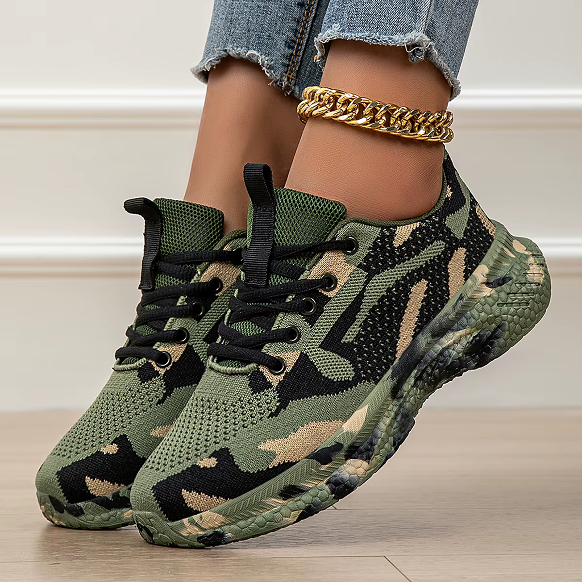 Chaussures de Camouflage quatre saisons, nouvelles chaussures de sport respirantes en maille, chauss